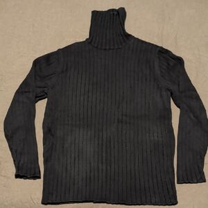 Old Navy Men's Ribbed Black Turtleneck Sweater